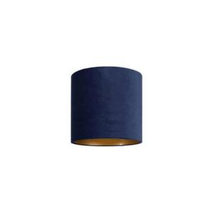 Blauer Lampenschirm für Stehlampen Stoff Zylinder