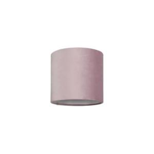 Lampenschirm für Stehlampen Zylinder Samt in Rosa