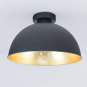 Moderne runde Deckenlampe Schwarz