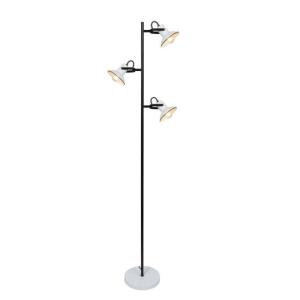 Stehlampe Metall Schwarz Weiß flexibel E14 H:154cm