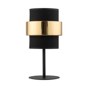 Nachttischlampe Schwarz Gold 38 cm Modern E27 elegant