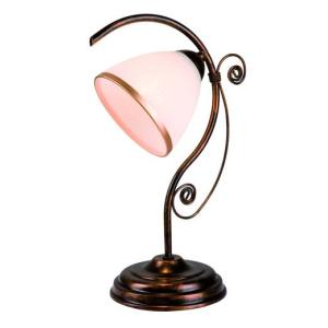 Glas Tischlampe Shabby Schwarz H:39cm Antike Lampe