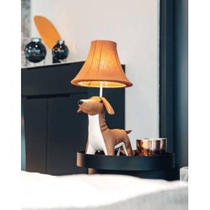 Tischlampe Braun Hund 48 cm Kinderzimmer Wohnzimmer