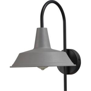 Wandlampe Grau XXL Schirm Ø25cm Handarbeit PRATO