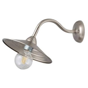 Wandleuchte mit Schirm Ø26cm Nickel Echt-Messing