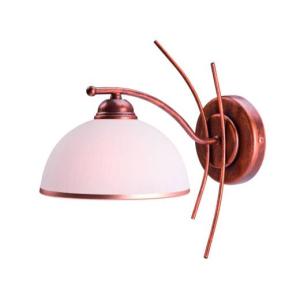 Braune Wandlampe Metall elegant KALONA Lampe Glas