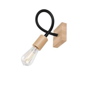 Wandleuchte Modern Holz Schwarz flexibel Lampe