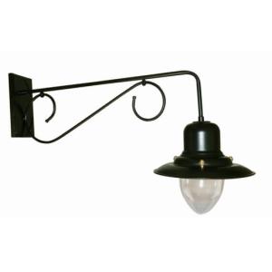 Große Wandlampe mit Schirm Schwarz T:87cm Aluminium