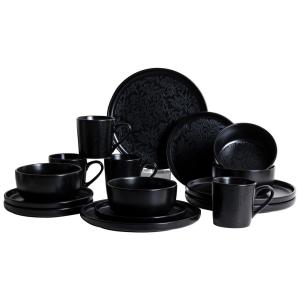 8796093071106 Kombiservice schwarz Porzellan 16 tlg.