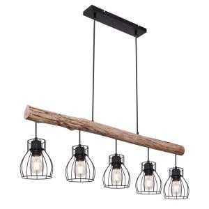 8796096020226 Pendelleuchte 15326-5NPO natur schwarz Holz M…
