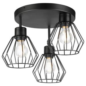 8796125183746 Deckenleuchte AUDREY 50621 schwarz Stahl Glas…