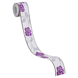 A.S.Creation Bordüre grau violett B/H/D: ca. 5x500x8,3 cm