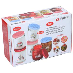alpina Schraubgläser-Set mehrfarbig
