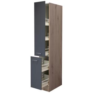 Apothekerschrank Morena grau matt B/H/T: ca. 30x200x57 cm