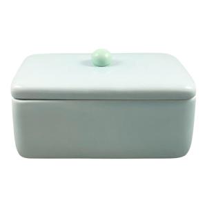 Aufbewahrungsdose hellblau Keramik B/H: ca. 25x14 cm