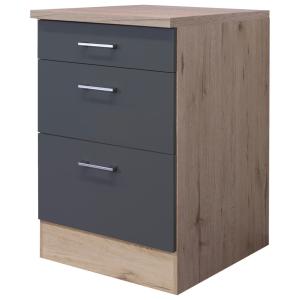 Auszugsschrank Morena grau matt B/H/T: ca. 60x85x60 cm