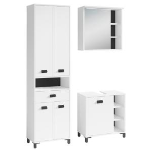 Badezimmer-Set WELLNESS, Set 3-tlg. weiß