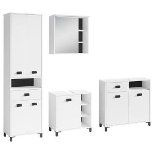 Badezimmer-Set WELLNESS, Set 4-tlg. weiß