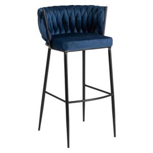 Barhocker FLORES petrol Velourstoff B/H/T: ca. 60x104,5x56…