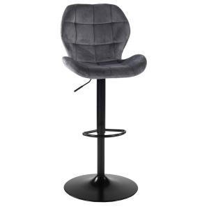 Barhocker Raja Barhocker 17672 dunkelgrau schwarz Veloursto…