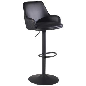 Barhocker schwarz schwarz Kunstleder Eisen B/H/T: ca. 45x10…