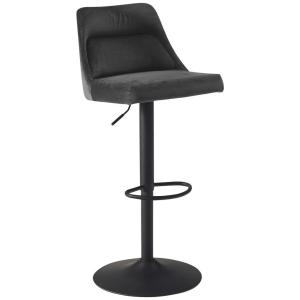 Barhocker schwarz schwarz Samt Eisen B/H/T: ca. 45x106x51 cm