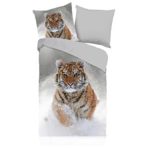 Baumwoll Bettwäsche Snow Tiger Flanell