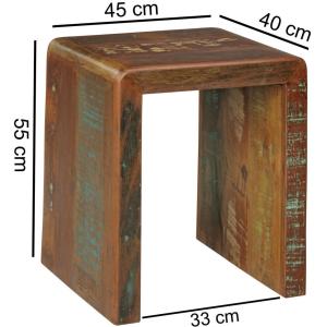 Beistelltisch braun Holz B/H/T: ca. 45x55x40 cm