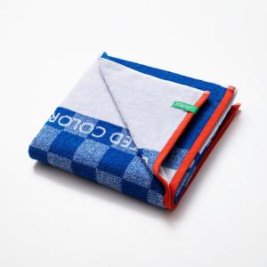 BENETTON Kinder-Strandtuch blau Baumwolle B/L: ca. 140x70 cm