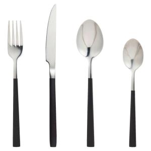 BERGNER Besteckset CHARCOAL silber Edelstahl 16 tlg.