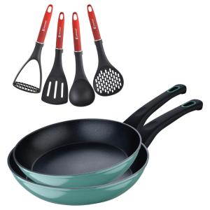 BERGNER Pfannenset Classique grün Aluminium 6 tlg.