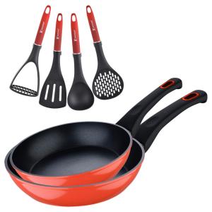BERGNER Pfannenset CLASSIQUE rot Stahl 2 tlg.