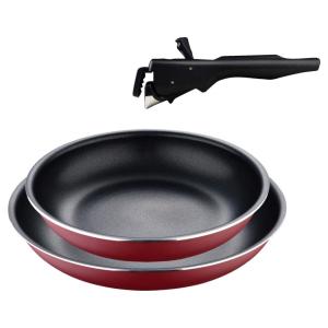 BERGNER Pfannenset Click & cook rot Aluminium 3 tlg.