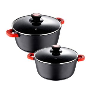 BERGNER Topfset Chroma schwarz Aluminium 2 tlg.