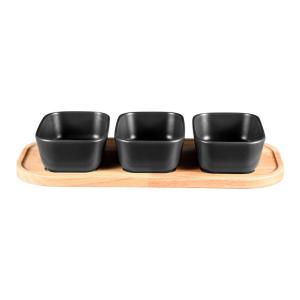 BERGNER Untertassenformen CHARCOAL schwarz Holz B/H/L: ca.…
