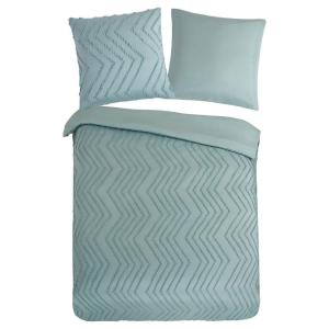 Bettwäsche Zigzag salbei Polyester B/L: ca. 155x220 cm