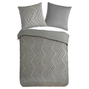 Bettwäsche Zigzag taupe Polyester B/L: ca. 155x220 cm