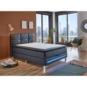 Boxbett Catania schwarz Kunstleder