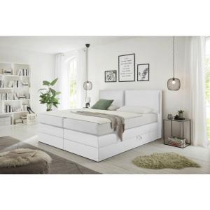 Boxspringbett Lissy weiß Kunstleder Liegefläche B/L: ca. 16…
