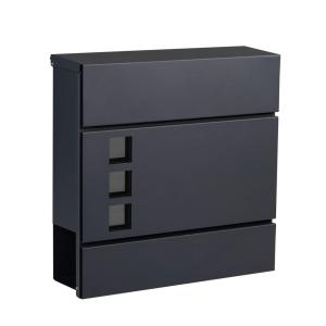 Briefkasten schwarz B/H/L: ca. 15,5x42x42,5 cm