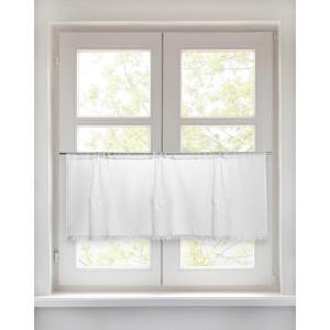 CASA CREATION Scheibengardine Nishay weiß B/L: ca. 45x120 c…