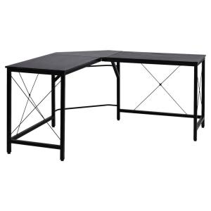 Computertisch 836-122BK schwarz B/H/L: ca. 150x76x150 cm
