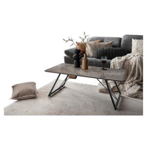 Couchtisch Chloe grau Keramik B/H/T: ca. 110x42x60 cm