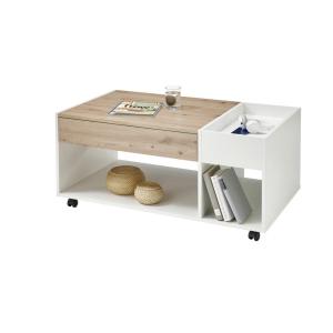 Couchtisch Eiche Artisan weiß B/H/T: ca. 110x44x60 cm