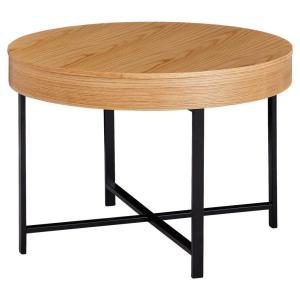 Couchtisch Eiche Nachbildung schwarz B/H/T: ca. 69x49x69 cm