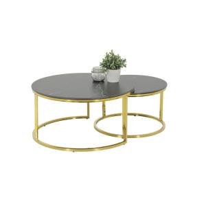 Couchtisch Joel Marmoroptik H/D: ca. 41x80 cm