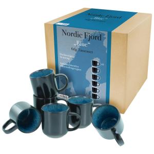CreaTable Kaffeebecher Nordic Fjord Blue blau Steinzeug