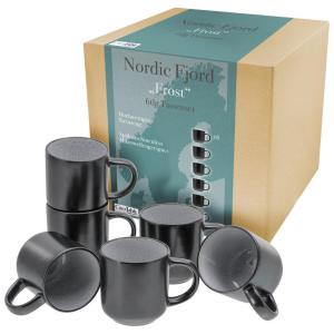 CreaTable Kaffeebecher Nordic Fjord Frost grau Steinzeug