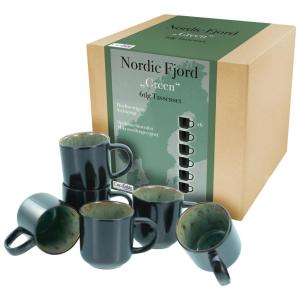 CreaTable Kaffeebecher Nordic Fjord Green grün Steinzeug