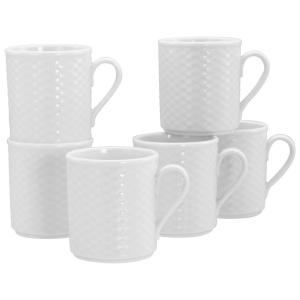 CreaTable Kaffeebecher Polo weiß Porzellan 6 tlg.